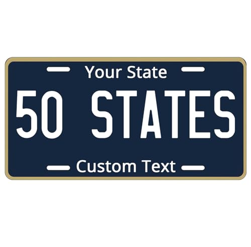 Metal Custom License Plate - 6x12 Inch - Personalized License Plate for Front of Car - Decorative...
