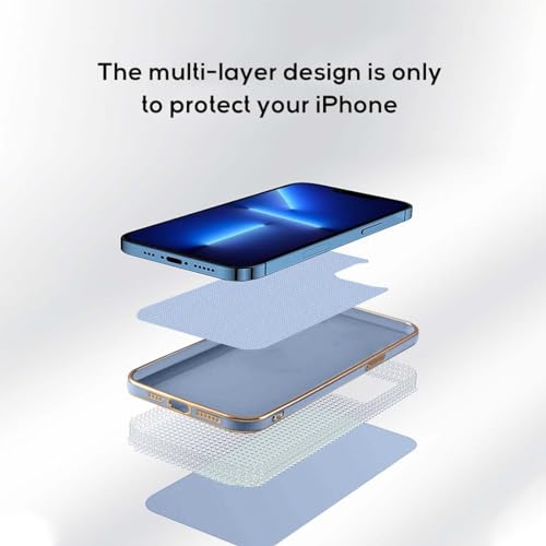 Image of KARWAN️ Luxury 6D Chrome Back Cover Case Compatible for iPhone 15 |Slim Shockproof Soft TPU | Raised Lips Protection | Camera Protection | Stylish Back Case and Cover | -Blue