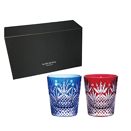 Set de 2 vasos Narumi GW6070-2270 azul y rojo 270 ml