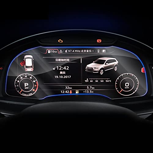 Funiur Painel de instrumentos de tela do carro endureceu filme de vidro GPS Velocímetro De proteção,