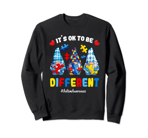 Its Ok To Be Different Gnomes Hold Puzzles Autism Awareness Felpa