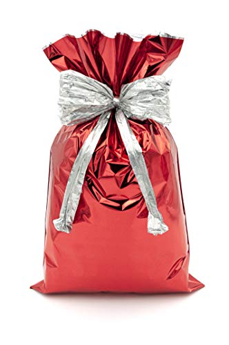 Italpak Bolsas de Regalo, Sobres Regalo Mezalizado, Rojo, 50 Piezas, 20x35cm