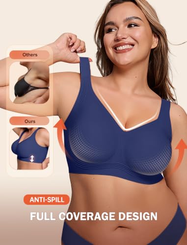 Image of LetsJoli Jelly Bras for Women No Underwire Plus Size Push Up Supportive