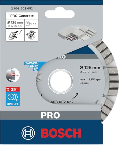 Bosch 1x PRO Concrete Diamanttrennscheibe, 125 x 22,23 mm – Ansicht 2