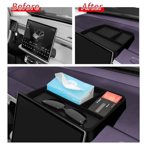 Rangement d'écran premium pour Leapmotor B10 accessoire console ABS noir de luxe - 3