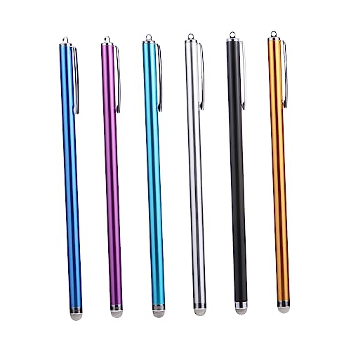 Gadpiparty 6 Piezas Stylus Capacitivo con Punta de Reemplazable para Tablets y Teléfonos Cuerpo de Resistente Compatible con Pantallas Táctiles Alta Sensibilidad y Durabilidad