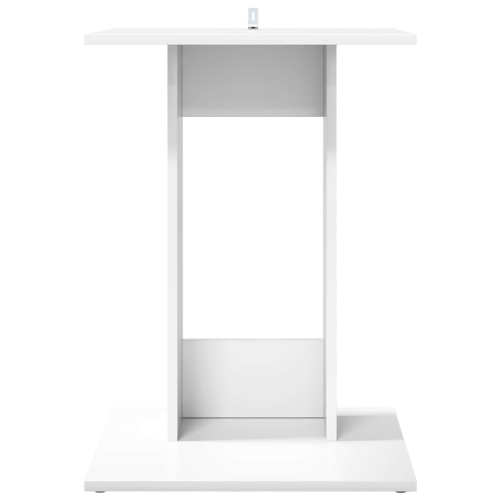 Mesa auxiliar blanca de madera 45 x 40 x 62,5 cm, mesa de centro compacta con estante para salón, pasillo y dormitorio, mesa de sofá estable para lámpara, libro y decoración