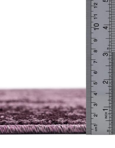 Tapete decorativo rectangular 6 x 9 pies morado miniatura 2