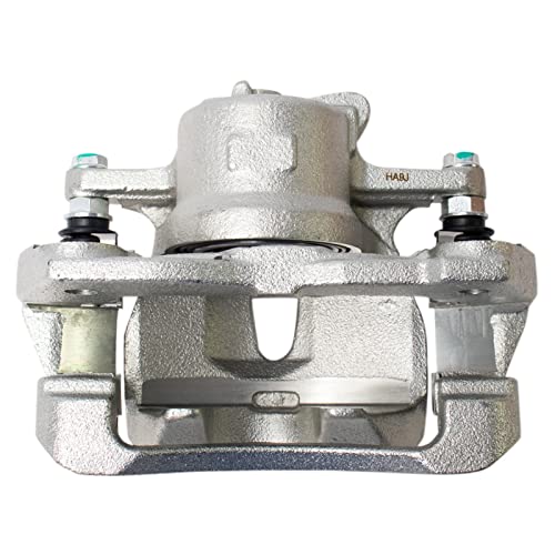 Image of TRQ Front Brake Caliper Set Zinc Coated Brackets Compatible with 2009-2010 Pontiac Vibe 2008-2014 Scion xD 2009-2018 Toyota Corolla 2009-2013 Matrix