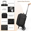 Relavel Rolling Makeup Case with 4 Small Makeup Bags, Large Make Up Travel Organizer with 2 big Wheels, Professional Lockable Makeup Artist Backpack with Adjustable Dividers for Daily Use - Black