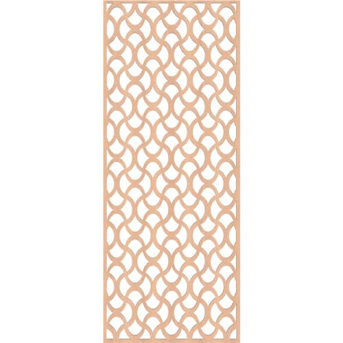 Image of Resort Decorative Pierced Fretwork Wood Wall Panels, 19 3 /8 inchW x 49 3 /8 inchH x 1 /4 inchT, Alder