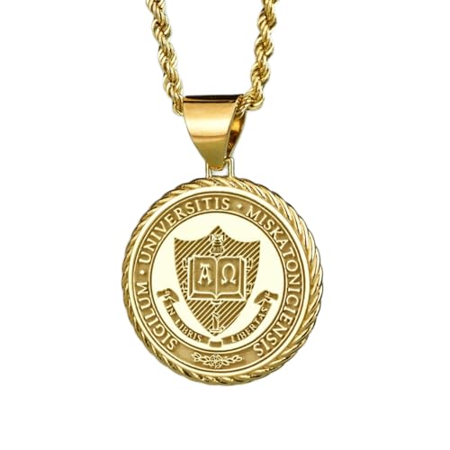 Medallón Sigilo Universitario de Plata 925 para Evitar Alergias y Lucir Radiante