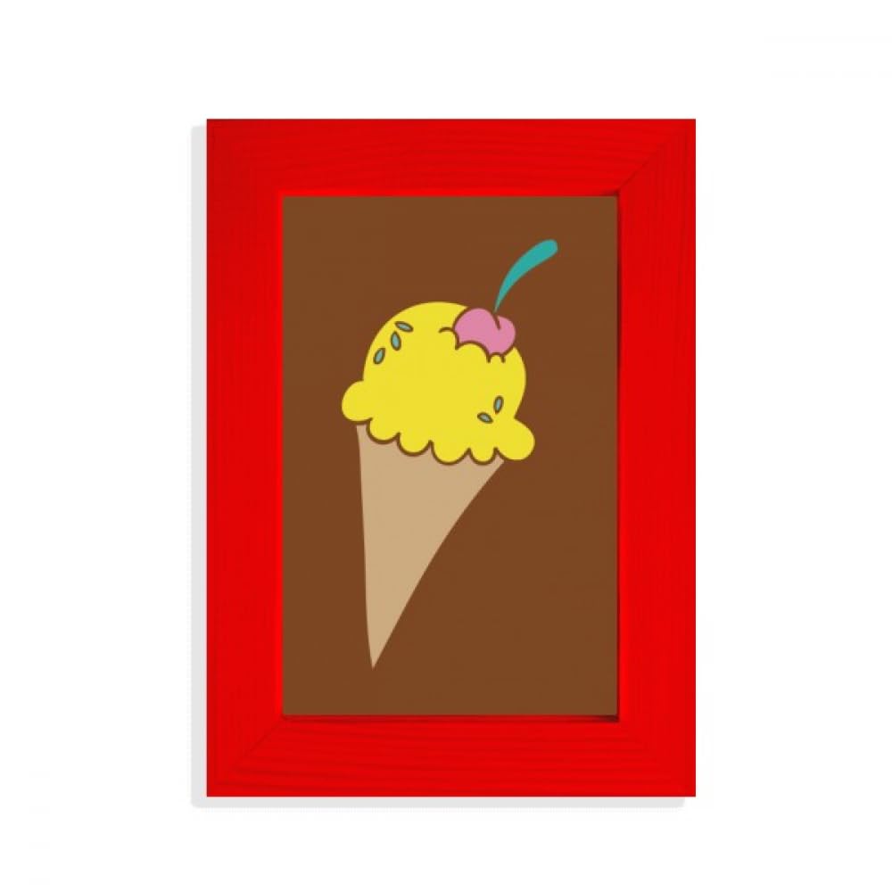 Cadre photo rouge cerise et glace pour décoration de chambre enfant