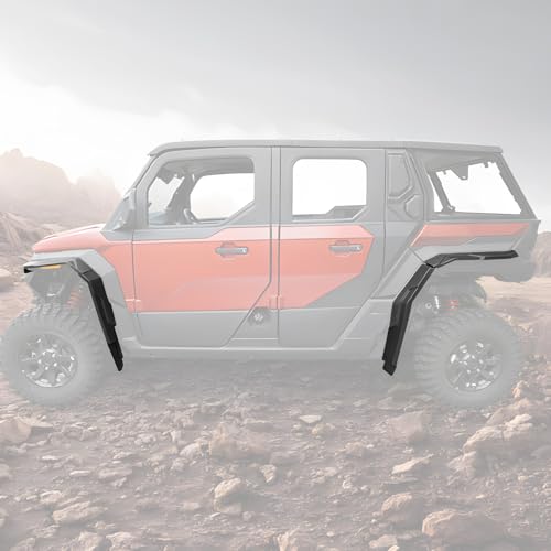 KEMIMOTO Front & Rear Extended Fender Flares Compatible with Polaris Xpedition XP/XP 5/ADV/ADV 5 2024+ Full Coverage Fender Flares Mud Guards Mud Flaps Accessories (Replace #2890638)