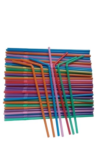 Pitillos plásticos desechables coloridos, pack 100 unidades miniatura 2