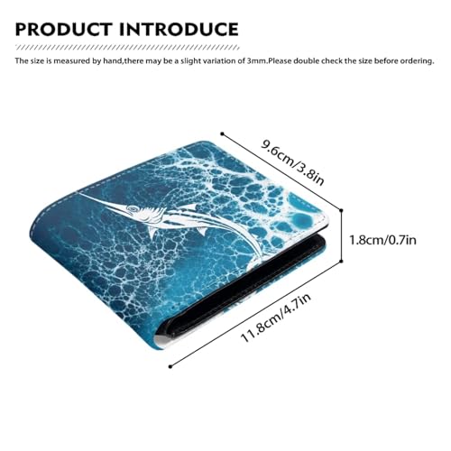 Image of Coldinair Ocean Shark Kids Wallet for Boys Novelty Leather Boys Wallet for Kids 4-12,Credit Card Cash Id Holder Cool Slim Bifold Small Coin Purses for Youth Teenager Child