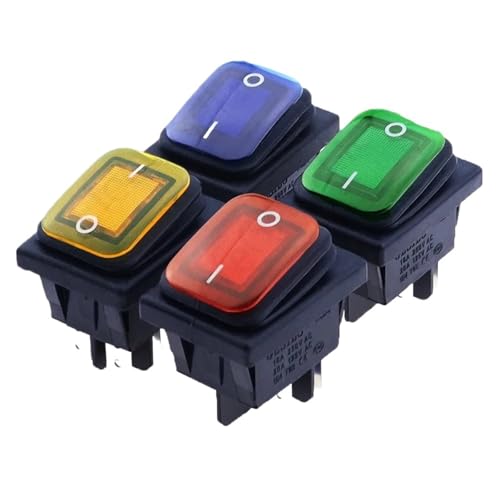 Interrupteur à bascule robuste KCD4 12V 24V double contact pour tableau électrique - 3