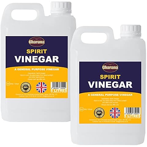 Gharana Distilled White Spirit Vinegar - PACK OF 2 - Perfect for Cleaning, Weed Killing, Pickling, Marinating & Cooking - CHEAPEST Cover