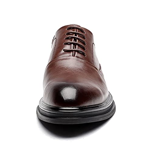 Santimon Men's Classic Oxfords Semi Brogues Cap Toe Leather Lined Comfortable Business Office Casual Formal Dress Shoes2