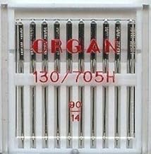 Organ Aiguilles pour machine à coudre domestique – Universelles (standard) 130/705 H, lot de 10, taille 90/14 – compatible avec machines Brother, Singer, Janome etc