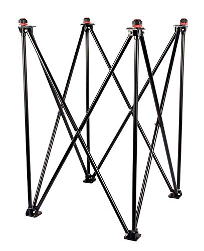 KD Willmax Adjustable 4-Fold Carrom Board Stand | Professional Portable Metal Frame | Easy Height Adjustment | Stable Support for Carrom Enthusiasts