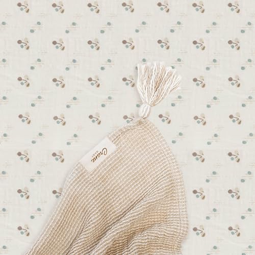 Crane Baby 100% Organic Cotton Poppy Fitted Crib Sheet, Gender Neutral Crib Sheet, Soft, Breatheable and Easy to Clean Cotton Crib Sheet - Thumbnail 4