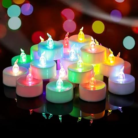 Yakpo 36-Pack Colour Changing Electric Tea Lights Cover