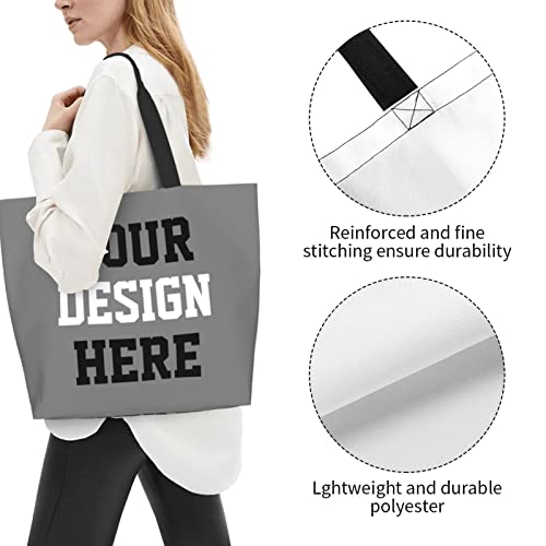 Custom Tote Bags Custom Bags With You Team Logo Text Picture Travel Business Shopping Women Teacher Personalized Shoulder Bag4