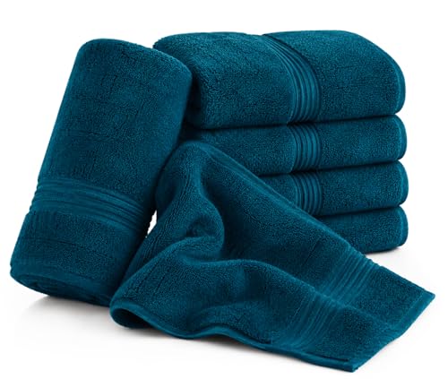 Image of Nod Off Luxury 100% Egyptian Ring Spun Cotton Towels 600GSM | Super Soft Highly Absorbent Hotel Quality | Beach Towel 100x200cm | Blue Lagoon | Pack of 1