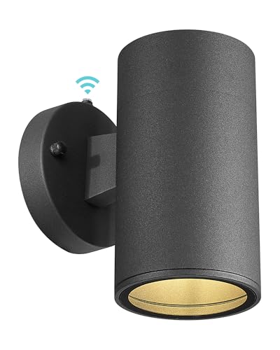 Image of Ken & Ricky Dusk to Dawn Outdoor Wall Sconce Lights,Cylinder,Black,1 PK