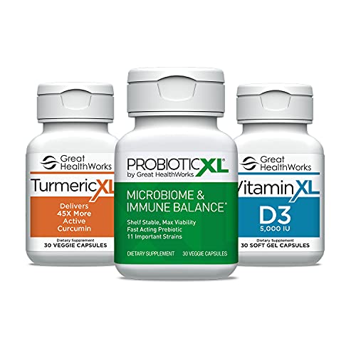 Immune TrioXL 3 Powerful Supplements That Promote a Strong Immune System, Includes TumericXL, VitaminXL D3 & ProbioticXL, Gluten-Free Immune Booster