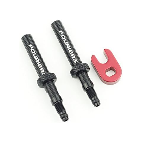 Fouriers Tubeless Presta Valve Extender Kit Extension with Core nut (Pack of 2) (40mm) Cover