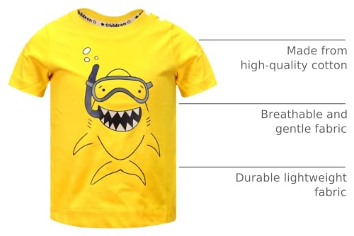 Image of DEEKEY Toddler Boys Shirts Short-Sleeve Little Kids t Shirts Boys' Tops, Tees & Shirts Graphic TEE Age for 2-7 Years 4-Pack