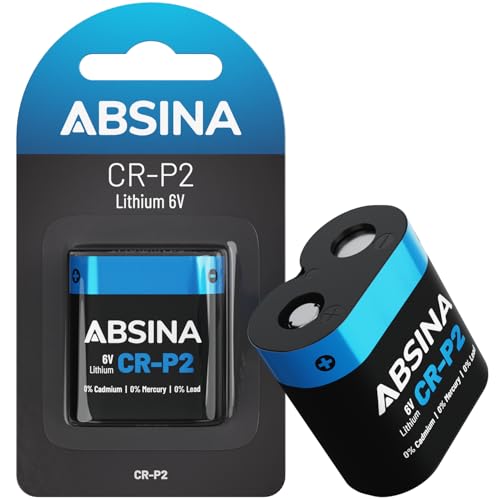 ABSINA Pile CRP2 Lithium 6V - Pile CR P2 pour Distributeur, Appareil Photo, Flash, détecteur de...