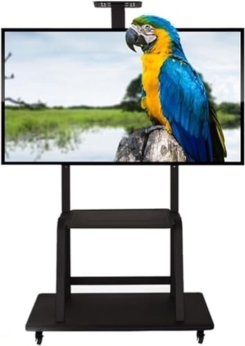 Soporte móvil para TV con ruedas y estantes ajustables