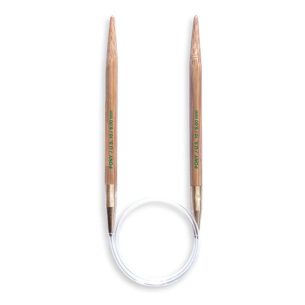 Pony Bamboo Circular Knitting Needle 40cm 6.00mm - 1pc
