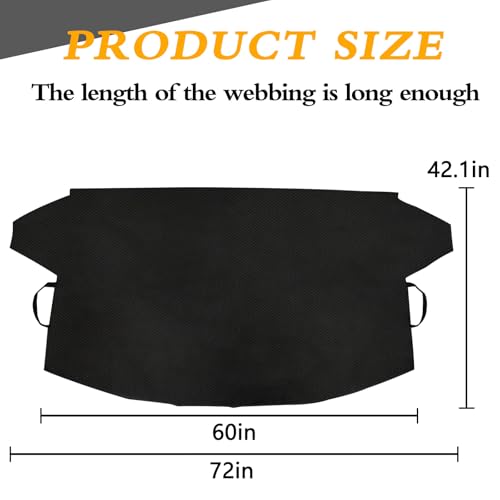 Image of 600D Heavy-Duty All-Season Car Windshield Cover - Water Proofing UV Protection Sunshade with Heat Resistance - Year-Round Dust /Rain /Frost Guard Accessory, Fits Most Cars /SUV /Trucks (72x42 In)
