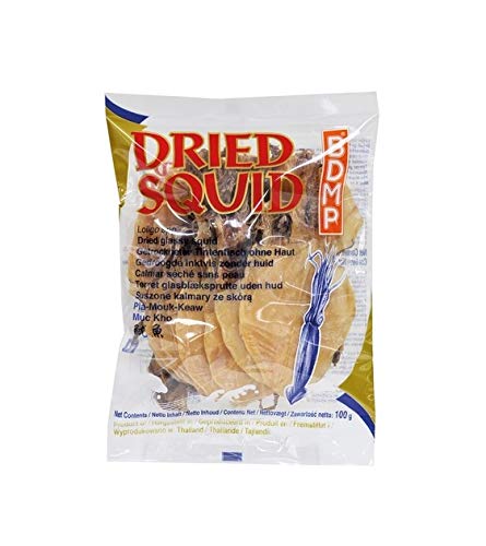 BDMP Getrocknet Gläserner Squid 100g Tintenfisch ohne Haut