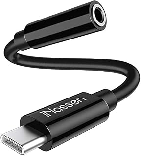 USB C to 3.5mm Headphone Jack Adapter, iNassen Type C to Aux Audio