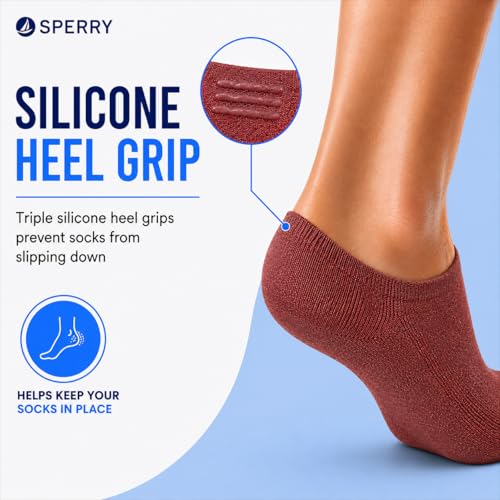 Image of Sperry Women's 6-Pack No Show Socks | Invisible Low Cut Liner, Moisture-Wicking, Non-Slip, Lightweight, Ideal for Sneakers