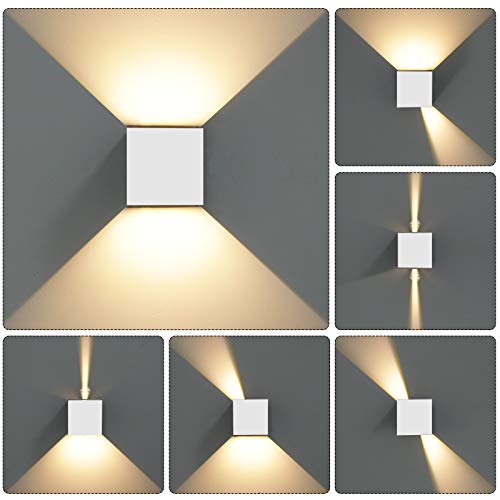 KAWELL Modern Wall Lamp LED Wall Light Up and Down Adjustable Beam Angle Aluminum Wall Wash Light Waterproof IP65 Indoor Outdoor for Bathroom Bedroom Corridor Living Room Stairs Garden - Image 2