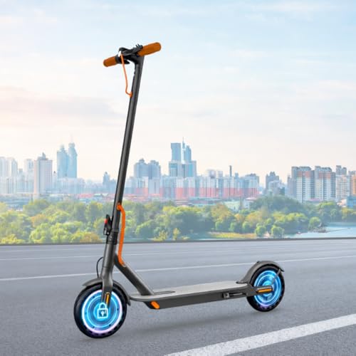 Patinete Elétrico Laranja Com Luz Led Bluetooth Velocidade 25 km/h com App GPS e Bateria Recarregável para adultos até 120kg Original