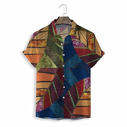 Chemise de plage à manches courtes pour hommes au design vintage raffiné