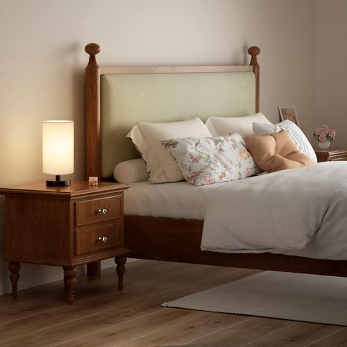 Lampe de chevet blanche 3000K et de bureau compacte avec bouton - 2