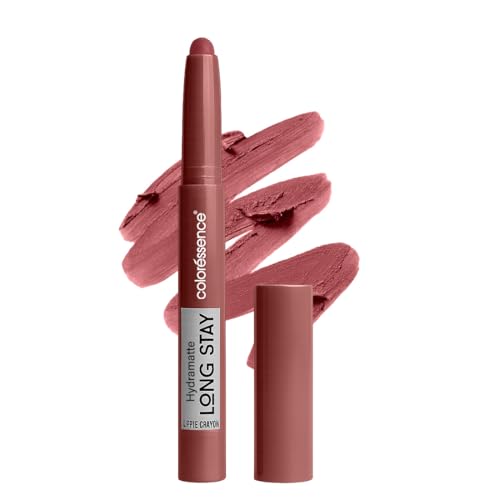 Coloressence Hydra Matte Long Stay Lip Crayon Lipstick (Crush) | Lasts Upto 12 Hours | Hydrating Formula | Non-Drying | Smudgeproof | Sweatproof | Rich Coverage