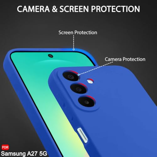 Image of TheGiftKart Genuine Liquid Silicone Back Cover Case for Samsung Galaxy A27 5G | Soft Micro-Fibre Lining Inside | Camera Protection Bump | Shockproof Cover Case for Samsung A27 (Silicone, Light Blue)