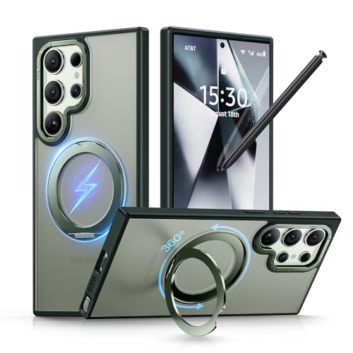 Coque Samsung S24 Ultra anneau magnétique rotatif protection antichoc