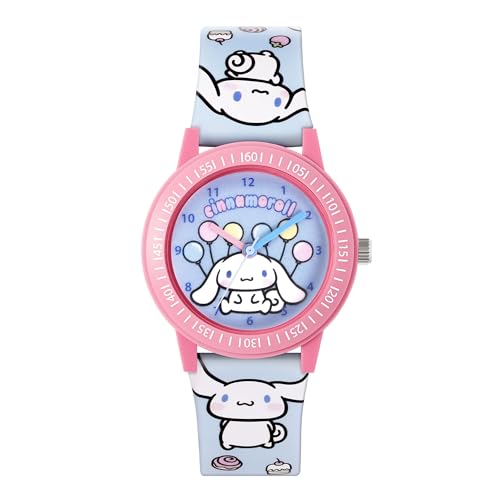 Image of Hello Kitty Cinnamonroll Children's Time Teacher Learn to Tell the Time Watch for School, Gifts for Kids, Girls