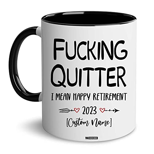 WHIDOBE Personalized Retirement Gifts for Men Women Quitter I Mean