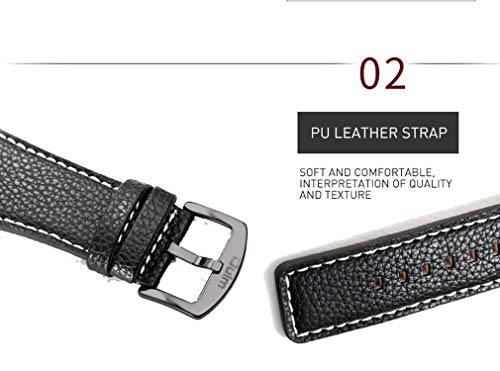 Oulm Men's Steampunk Skeleton Automatic Mechanical Alloy Stainless Steel Leather Watch CH164